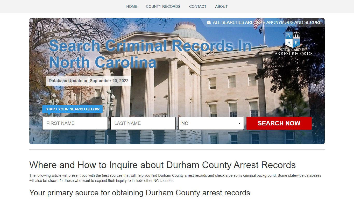 Durham County Arrest Records