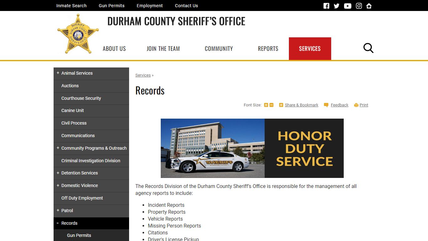 Records | Durham County Sheriff